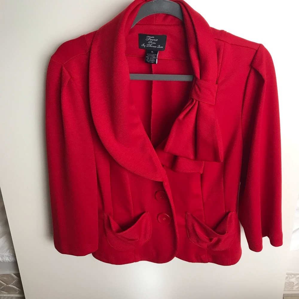 Trenz By Theresa Renz Red‎ Blazer